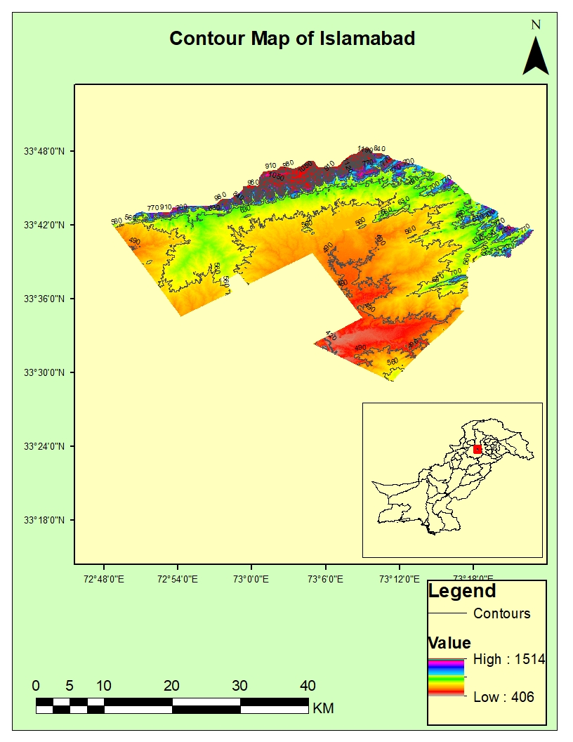 Contour Map ISB